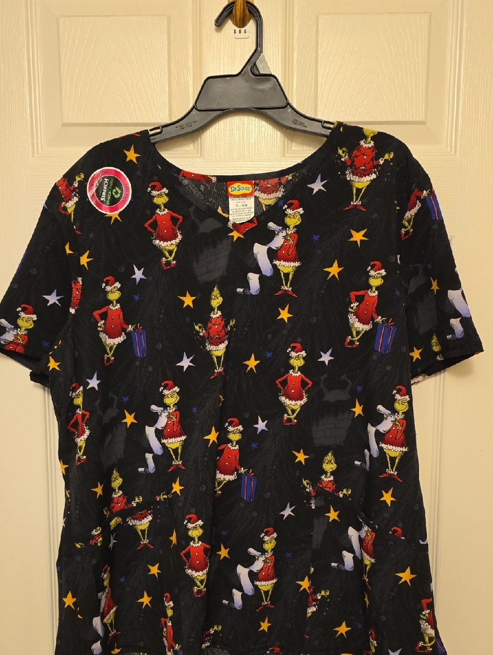 Dr. Seuss Grinch Christmas Scrub Top